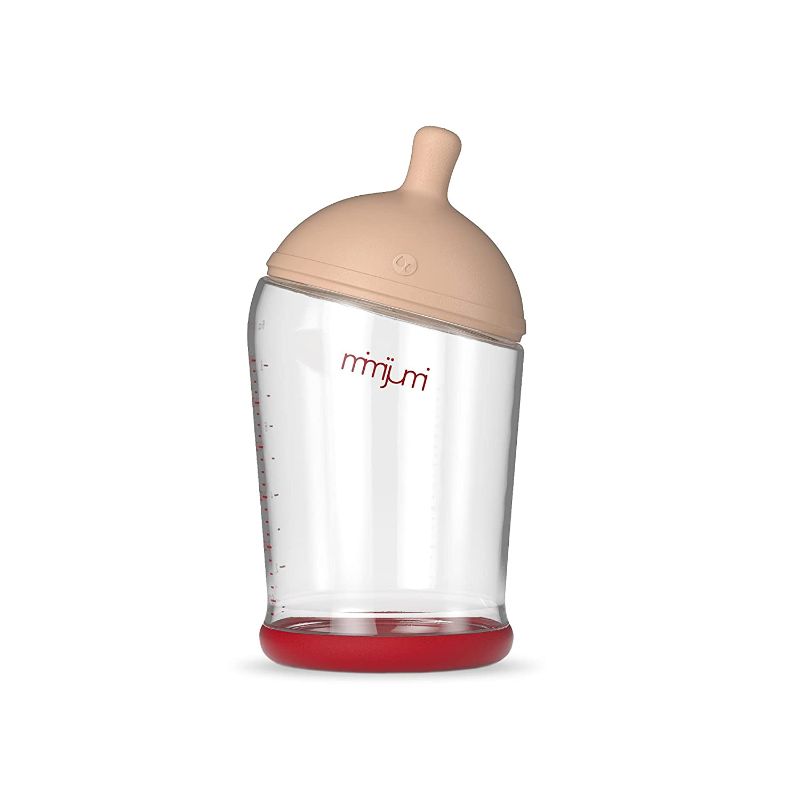 Photo 1 of mimijumi Baby Bottle - Very Hungry Anti-Colic Bottles for Newborn Babies - Infant Breastfeeding Bottle with 0-12M Slow Flow Nipples - Lighter - 8 Oz
