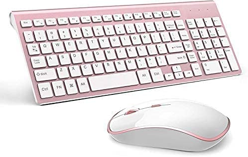 Photo 1 of Wireless Keyboard Mouse Combo, J JOYACCESS 2.4G USB Compact and Slim Wireless Keyboard and Mouse Combo for PC, Laptop,Tablet,Computer Windows-Rose Gold
