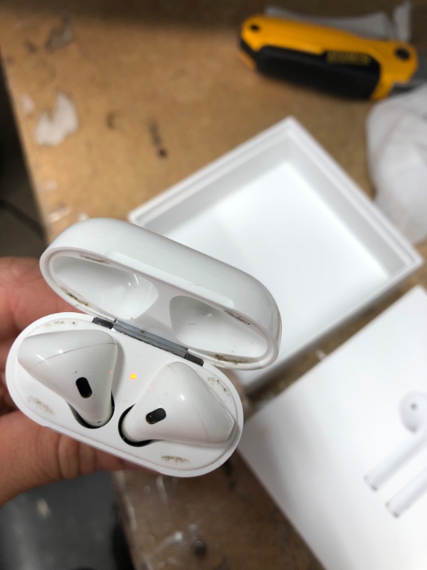 Photo 2 of Apple AirPods (2nd Generation) MV7N2AM/a with Charging Case - Stereo - Wireless - Bluetooth - Earbud - Binaural - in-ear
