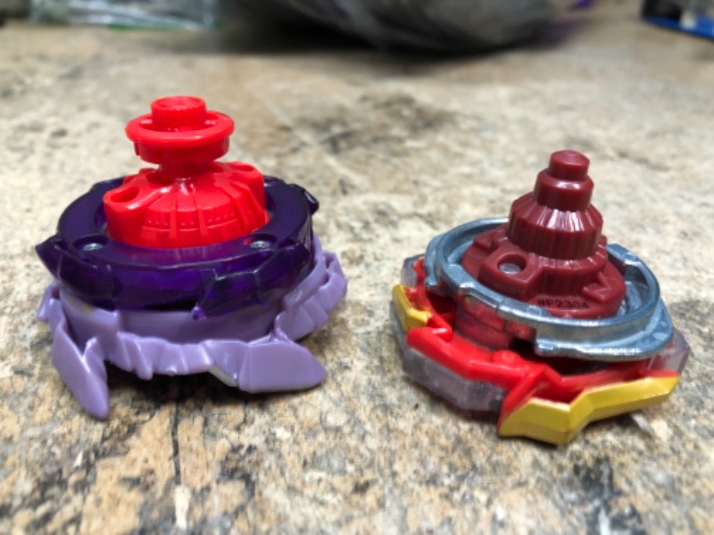 Photo 3 of BEYBLADE Burst Surge Speedstorm Kolossal Fafnir F6 and Odax O6 Spinning Top Dual Pack -- 2 Battling Game Top Toy for Kids Ages 8 and Up (RED ONE MISSING TIP ON BOTTOM)