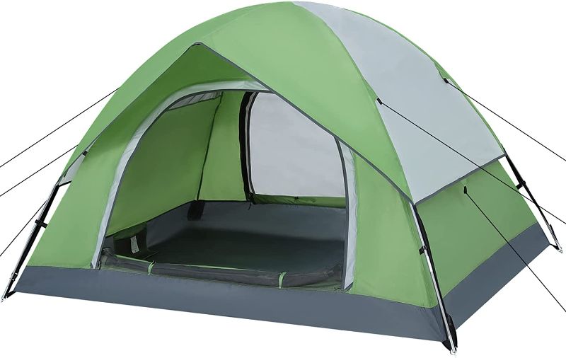 Photo 1 of ABCCAMPING Camping Tent 2/4 Person, Family Dome Tent with Removable Rain Fly,Easy Set Up Pop Up Tents with Carry Bag
