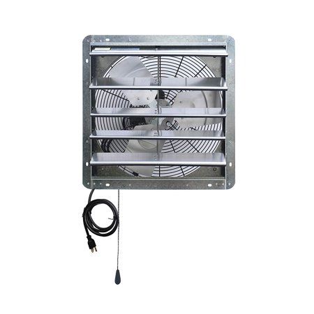 Photo 1 of 1736 CFM Silver Electric Powered Gable Mount Shutter Fan/Vent
