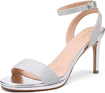 Photo 1 of DREAM PAIRS Women’s High Stiletto Open Toe Ankle Strap Heels Dress Pump Heel Sandals - 7.5
