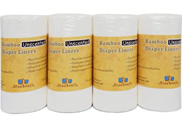 Photo 1 of BlueSnail Bamboo Unscented Diaper Liners- Fragrance Free and Chlorine Free (4PK) 400 Count 
