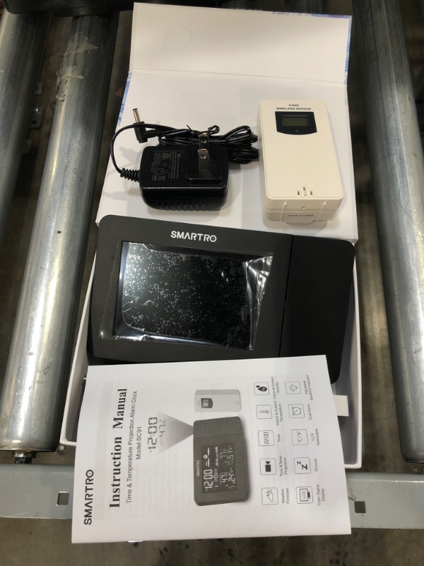 Photo 1 of SMARTRO SC91 Projection Alarm Clock for Bedrooms with Weather Station, Wireless Indoor Outdoor Thermometer, Temperature Humidity Monitor Gauge Hygrometer
