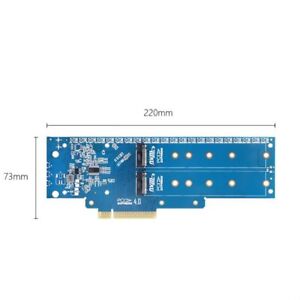 Photo 1 of JEYI For Dual NVMe PCIe Adapter Card M.2 NVMe SSD to PCI-e 4.0 x8/x16 Card
