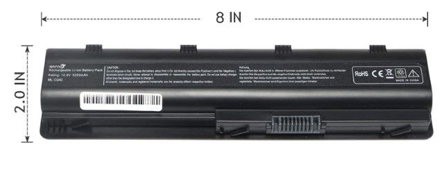 Photo 1 of 593553-001 593554-001 MU06 MU09 Extended Laptop Battery for HP Pavilion G6 G7 G62 G72 G4 / 2000 Notebook PC / DV6 DV7 DM4 / Compaq Presario CQ32 CQ42 CQ43 CQ56 CQ57 CQ62 CQ72[10.8V 5200mAh 6Cell]
