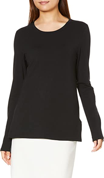 Photo 1 of Amazon Essentials Women's Classic-Fit Long-Sleeve Crewneck T-Shirt (L)