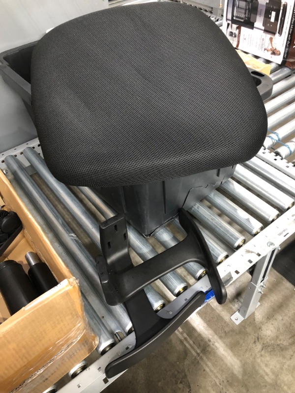 Photo 3 of Amazon Basics Mesh, Mid-Back, Adjustable, Swivel Office Desk Chair with Armrests, Black
