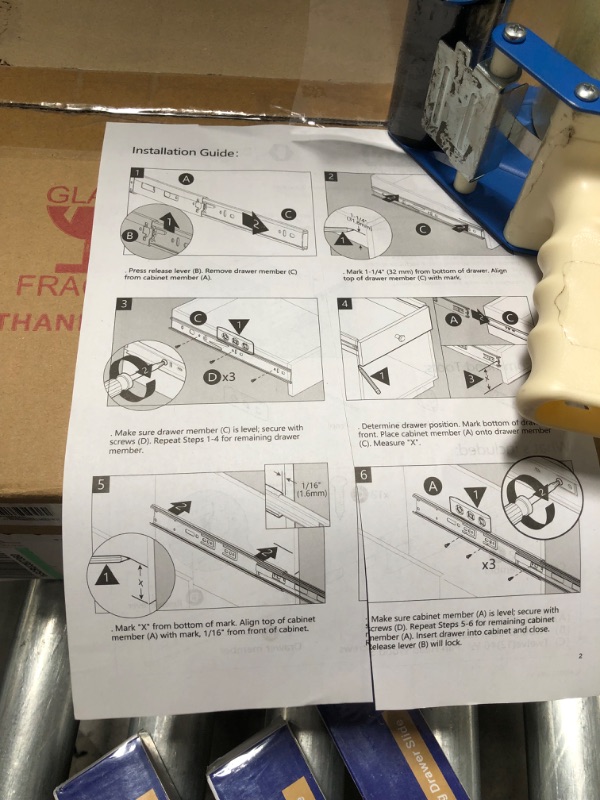 Photo 6 of *items are SEALED*
LONTAN 4502S3-18" Soft Close Drawer Slides Heavy Duty Drawer Slides for Kitchen 100 LB Capacity - 10 pairs
