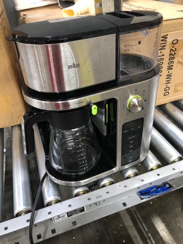 Photo 2 of **PARTS ONLY**
Braun MultiServe Coffee Machine 7 Programmable Brew Sizes / 3 Strengths + Iced Coffee, Glass Carafe (10-Cup), Stainless Steel, KF9070S
