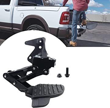 Photo 1 of **MISSING SCREWS**
Bed Step Retractable Bumper Step for 2019-2021 Dodge Ram 1500 DT (New Body Style) Dual Exhaust Vehicles 82215289AG SSFL
