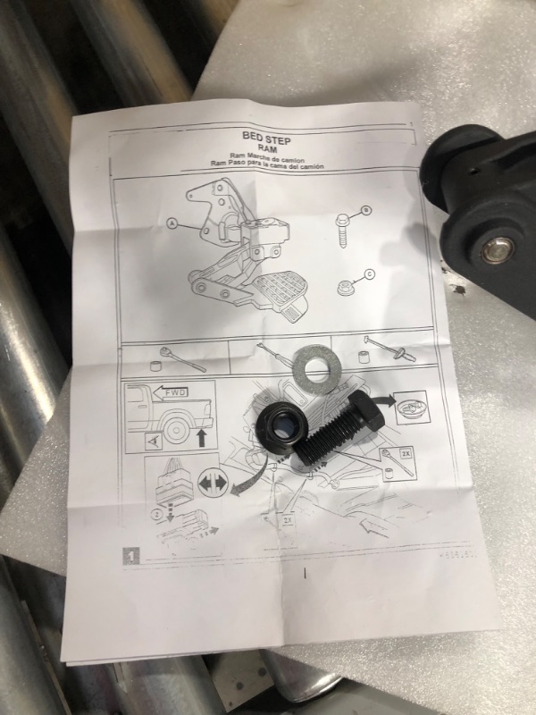 Photo 3 of **MISSING SCREWS**
Bed Step Retractable Bumper Step for 2019-2021 Dodge Ram 1500 DT (New Body Style) Dual Exhaust Vehicles 82215289AG SSFL
