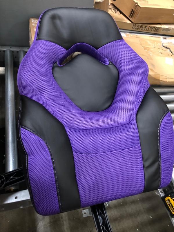 Photo 2 of OFM Essentials Collection Racing Style Gaming Chair, High Back, Purple
