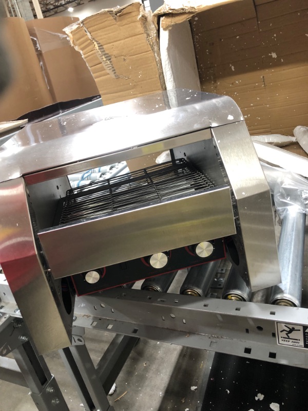 Photo 2 of ***PARTS ONLY*** VEVOR 450 Slices/Hour Commercial Toaster, 2600W Commercial Conveyor Toaster, 110V Heavy Duty Restaurant Bread Toast Equipment, Controllable Multiple Speed for Bread Bagel Food
