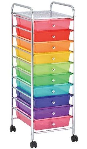 Photo 1 of 10-Tier Rolling Cart Multi-Color Rainbow - up & up™ (12 5/8 in. x 15 1/4 in. x 38 1/8 in.)

