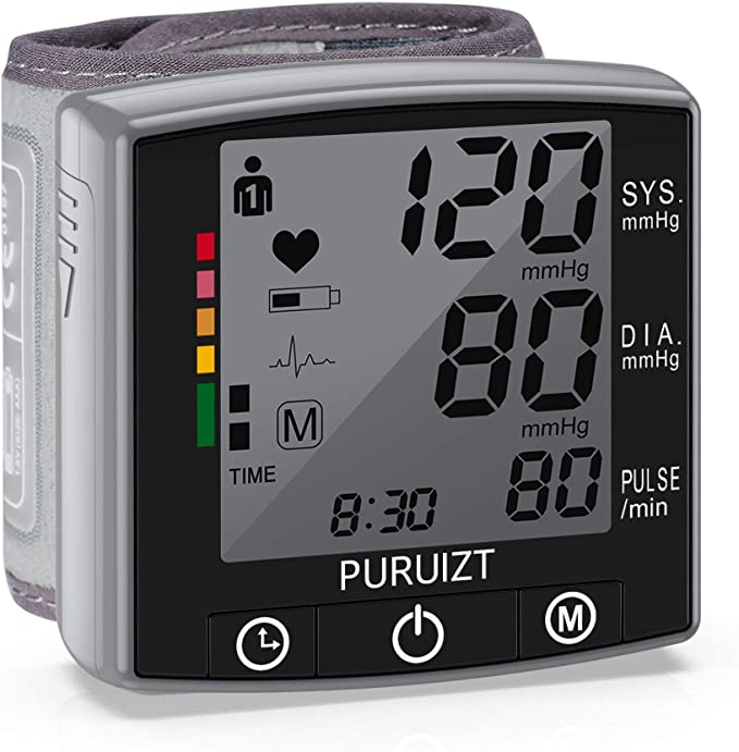 Photo 1 of Blood Pressure Monitor Wrist, Automatic Blood Pressure Cuff with Compact Storage Box, 2x120 Sets Memory, Large LCD Display, Adjustable Cuff for Home Use
