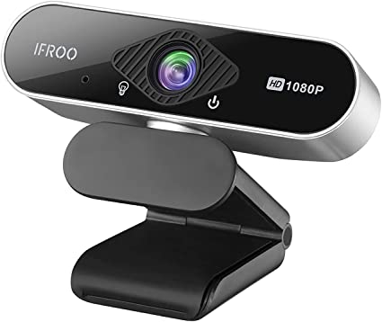 Photo 1 of IFROO FHD 1080P Webcam with Microphone,No fisheye Wide-Angle for Desktop Laptop Computer Web Camera,USB Plug and Play,Compatible Skype Zoom YouTube Windows/Mac OS,for Live Streaming,Recording,Gaming
