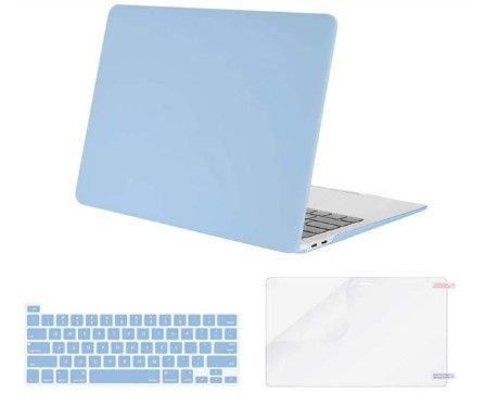 Photo 1 of Plastic Hard Shell Laptop Case & Keyboard Cover & Screen Protector, Light Blue