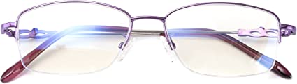 Photo 1 of Alsenor Progressive Multifocal Computer Reading Glasses Blue Light Blocking Reader Glasses Frame For Men And Women (Purple, 2.0 x)
