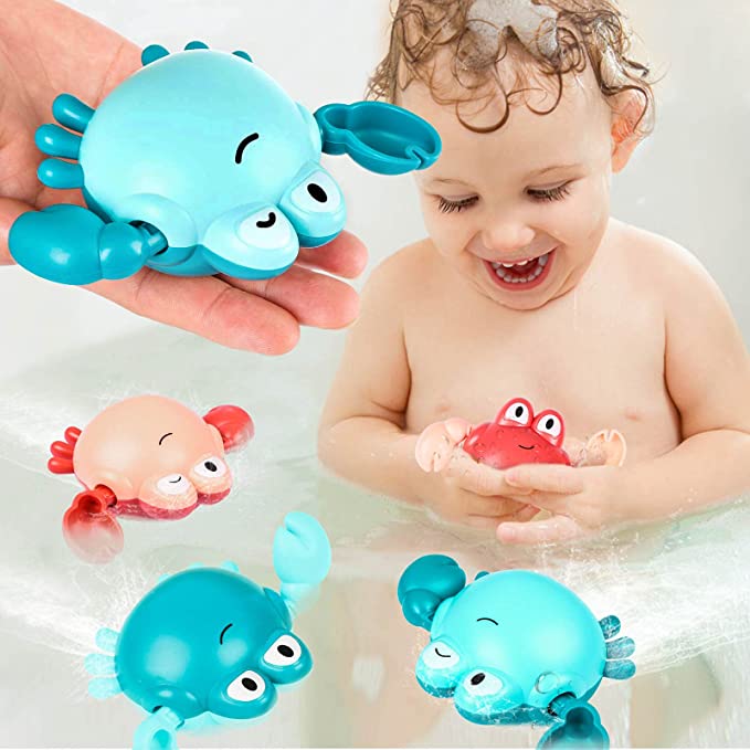 Photo 1 of Bath Toys, 4 Pcs Wind-up Swimming bathtub crab toy Baby Toys for 3-6 Year Old Boy Toddler toys Gifts Toys - Pool for Toddlers Multi-Colors sensory toys for toddlers 3-6
