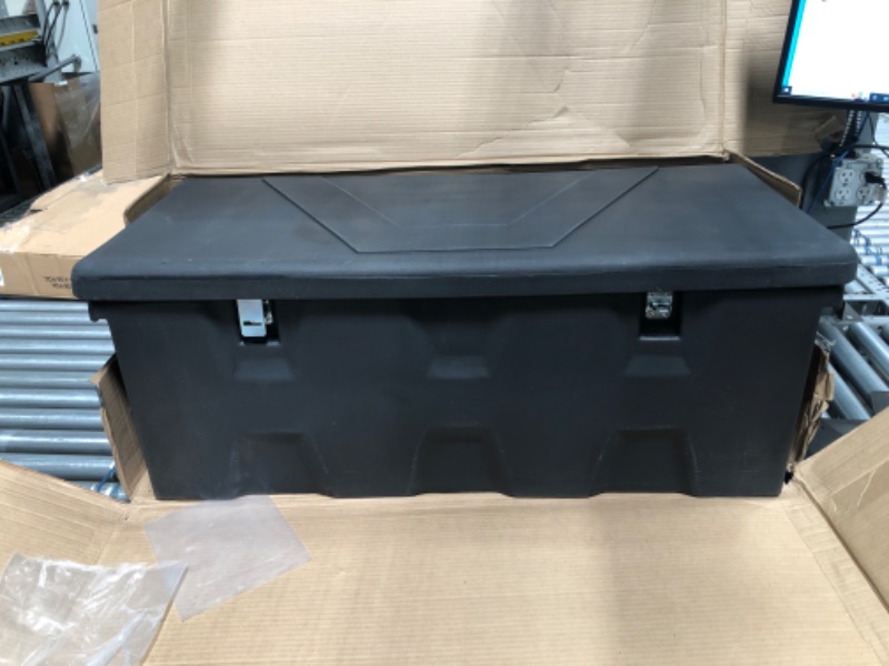 Photo 2 of 17.25 in. x 19 in. x 44 in. Matte Black Plastic All-Purpose Truck Tool Box Chest