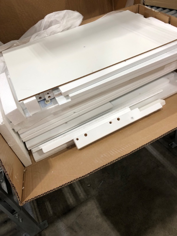 Photo 1 of *box 2 of 3, NOT COMPLETE*
LINGJIA Twin Size Loft Bed with Drawers, Cabinet, Shelves and Desk, Wooden Loft Bed with Desk for Teens Boys and Girls- White
