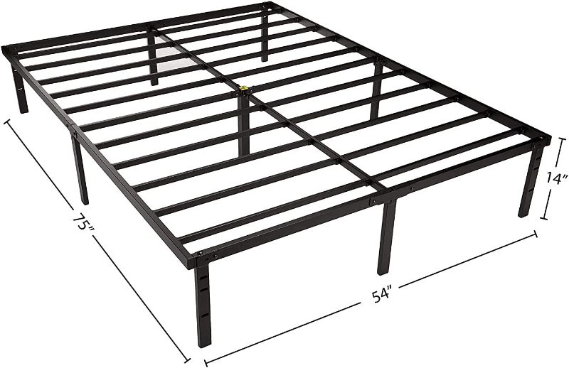 Photo 1 of Amazon Basics Heavy Duty Non-Slip Bed Frame with Steel Slats, Easy Assembly - 14-Inch, Full
