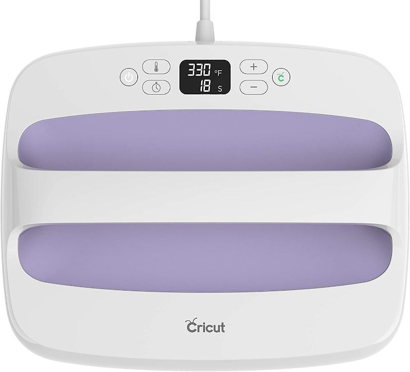 Photo 1 of Cricut EasyPress 2 Heat Press Machine (12" x 10"), Ideal for Sweatshirts, T-Shirts, Blankets & More, Precise Temperature Control, Features Insulated Safety Base & Auto-Shut Off, Lilac
