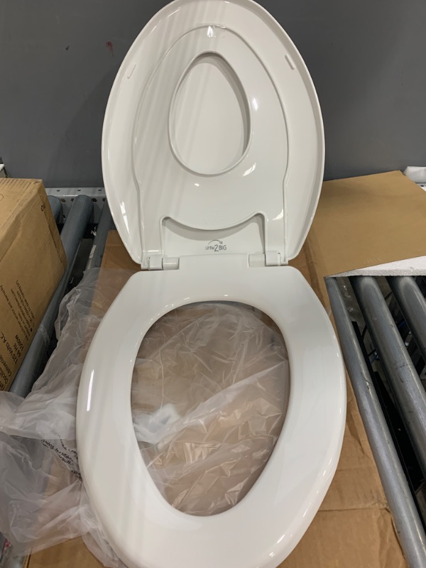 Photo 2 of Mayfair Little2Big? Elongated Plastic Toilet Seat in White with STA-TITE? Seat Fastening System? and Whisper•Close? Hinge
