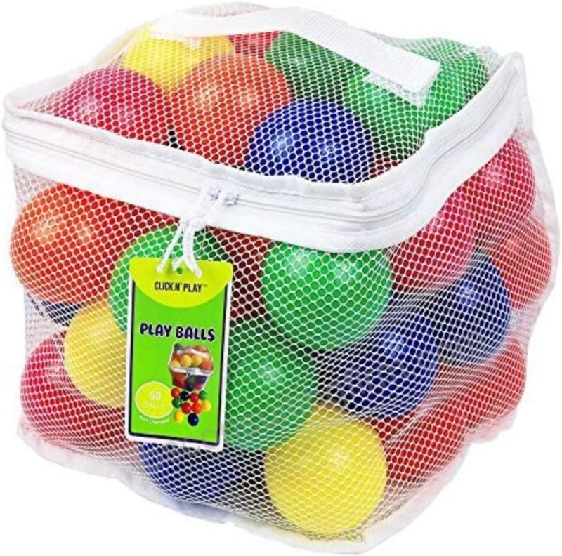 Photo 1 of Click N' Play Phthalate Free BPA Free Crush Proof Plastic Ball Pit Balls in Reusable and Durable Storage Mesh Bag with Zipper