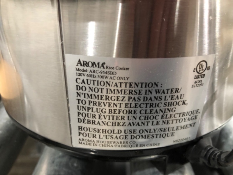 Photo 2 of Aroma Housewares ARC-954SBD Rice Cooker, 4-Cup Uncooked 2.5 Quart, Professional Version
