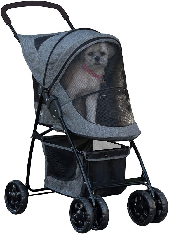 Photo 1 of ***INCOMPLETE*** Pet Gear Happy Trails Pet Stroller for Cats/Dogs, Easy Fold with Removable Liner, Safety Tether, Storage Basket + Cup Holder, 4 Colors
