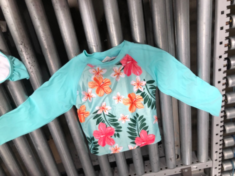 Photo 3 of Lovekider Little Girls Swimsuits Two Pieces Swimwears Rash Guard Set Long Sleeve UPF50+ Bathing Suit for Beach 2-10T, XL
 **Stock Photo Is Only For the Reference 
