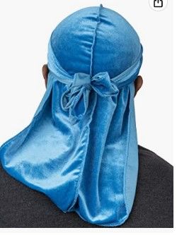 Photo 1 of 2 Veeta Superior Velvet Durag - Soft Velvet Durags for Men & Women | Silky Durag Liner | Long Straps