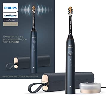 Photo 1 of Philips Sonicare 9900 Prestige Rechargeable Electric Power Toothbrush with SenseIQ, Midnight, HX9990/12
