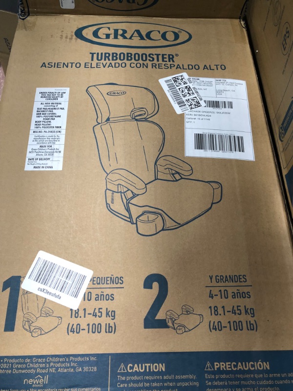 Photo 1 of Graco - TurboBooster Highback Booster Car Seat - Glacier