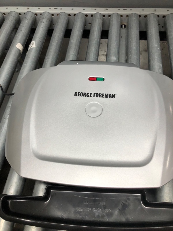 Photo 5 of George Foreman 9-Serving Basic Plate Electric Grill and Panini Press, 144-Square-Inch, Platinum, GR2144P
