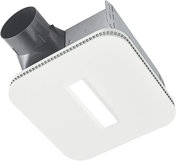 Photo 1 of Broan-NuTone AE80LK Flex Bathroom Exhaust Ventilation LED Light, Energy Star Certified, 80 CFM, 0.7 Sones Bath Fan, White
