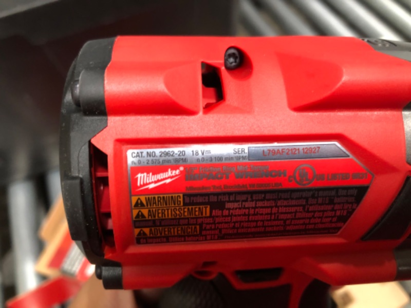 Photo 3 of *TOOL ONLY* Milwaukee 2962-20 M18 18V Fuel 1/2" Mid-torque Impact Wrench with Friction Ring