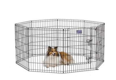 Photo 1 of 24 X 30 Inch Exercise Pen with Door - Black - 552-30DR
