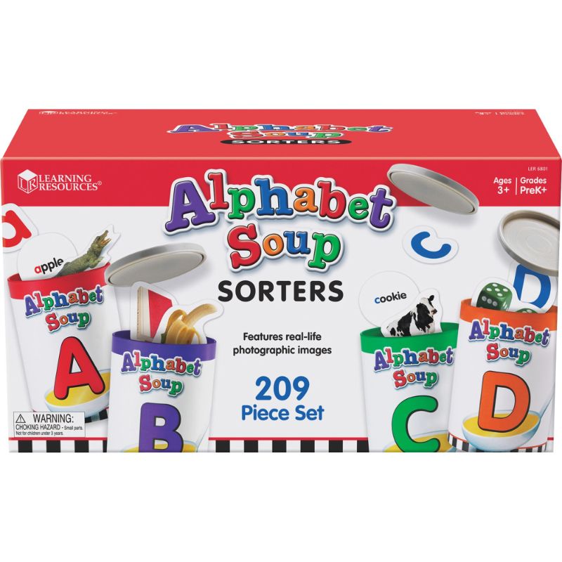 Photo 1 of Learning Resources Alphabet Soup Sorters, 3" X 4 1/4", Multicolor, Pre-K - Grade 2
