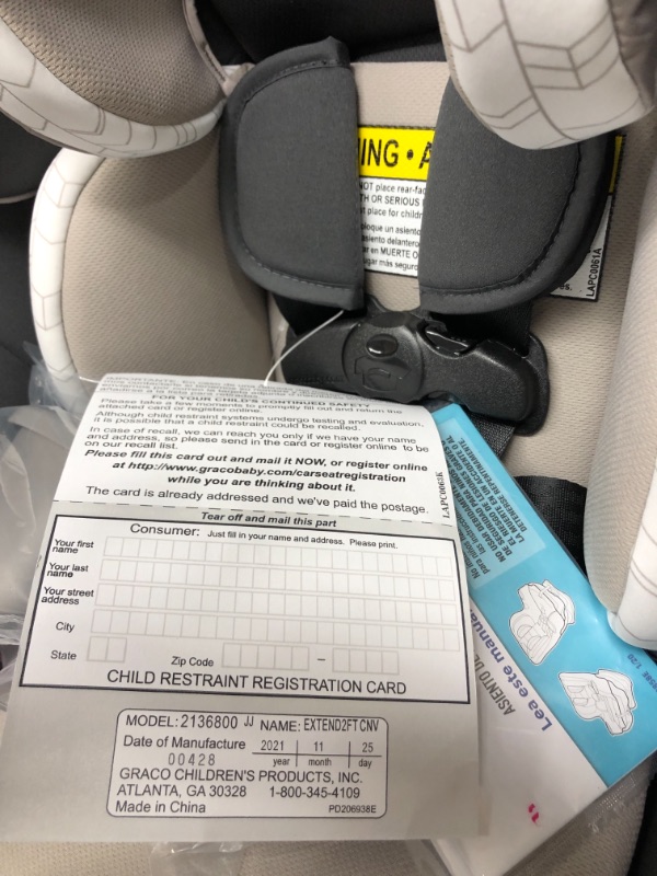 Photo 3 of Graco Extend2Fit Convertible Car Seat | Ride Rear Facing Longer with Extend2Fit, Redmond, Amazon Exclusive
