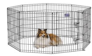Photo 1 of 24 X 30 Inch Exercise Pen with Door - Black - 552-30DR
