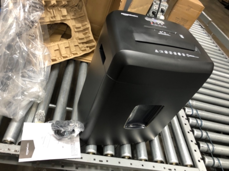 Photo 1 of Amazon Basics 18-Sheet Cross-Cut Paper, CD, and Credit Card Shredder
