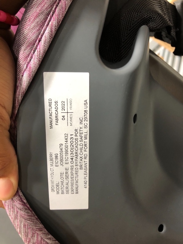 Photo 3 of Britax Grow With You ClickTight Harness-2-Booster Car Seat, Mulberry