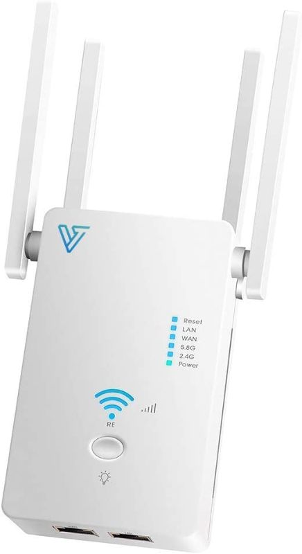 Photo 1 of **similar to stock photo**
WiFi Range Extender - Coverage up to 1200 Sq ft, 1200Mbps Dual Band AC, Verratek DB-1200 WiFi Extender, Wireless Internet Signal Booster, Repeater, One Touch WPS Setup to Extend Range of WiFi Internet
