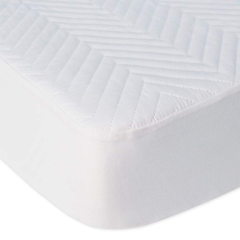 Photo 1 of BlueSnail Waterproof Quilted Pack N Play Mattress Cover - Fits All Baby Portable Mini Cribs, Play Yards and Foldable Mattresses (White)
