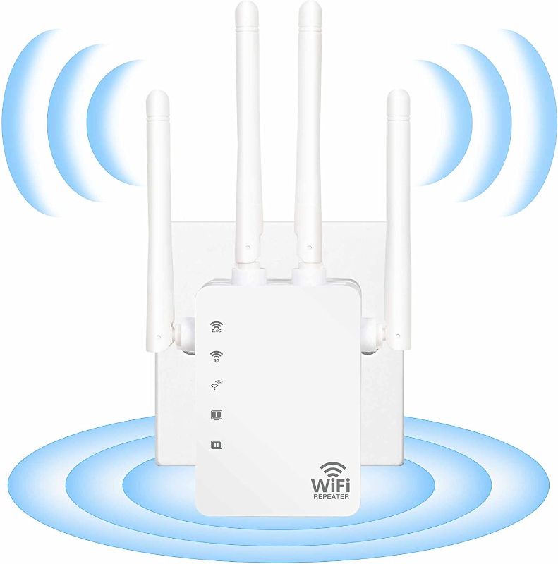 Photo 1 of ?New 2022?Dual Band 1200Mbps WiFi Extenders Signal Booster for Home, WiFi Range Extender Covers Up to 8500 Sq Ft and 40 Devices, 1-Tap Easy Setup, Signal Amplifier Internet Repeater with Ethernet Port