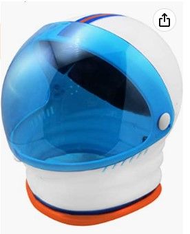 Photo 1 of Adult Hard Toy Space Helmet Bubble Astronaut Hat Costume Accessory, One Size, White
